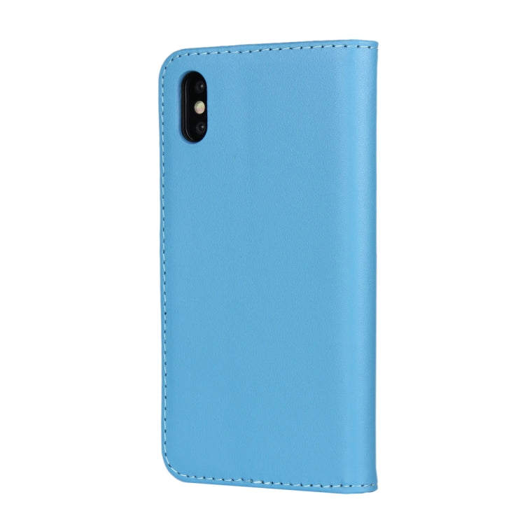 For iPhone X / XS Magnetic Clasp Horizontal Flip Leather Case with Bracket and Card Slot and Wallet