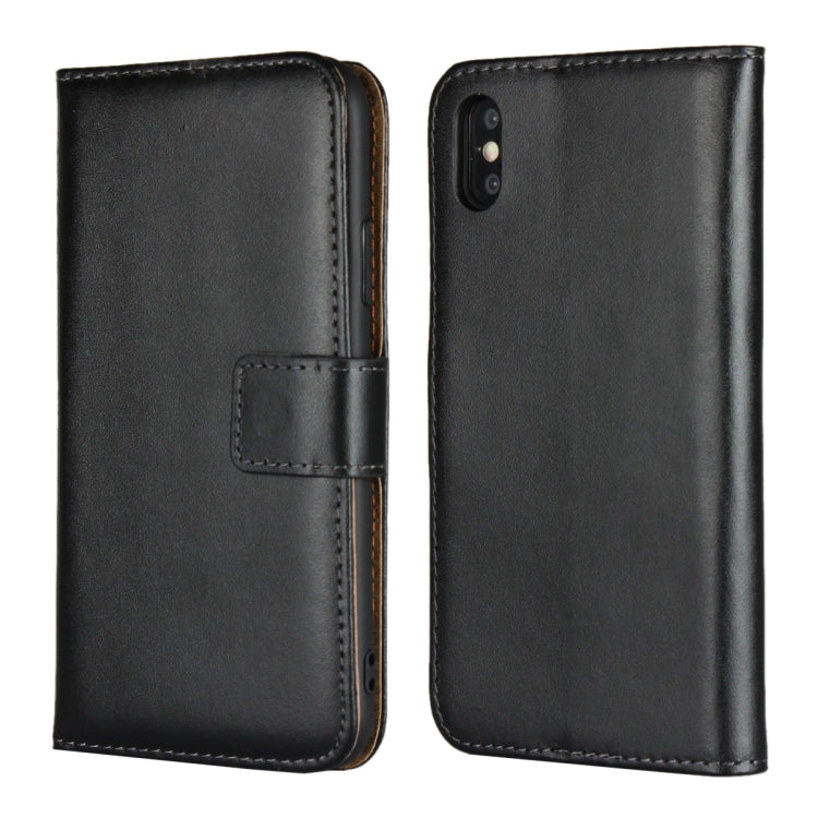 For iPhone X / XS Magnetic Clasp Horizontal Flip Leather Case with Bracket and Card Slot and Wallet