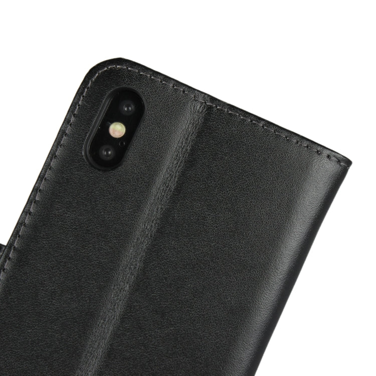 For iPhone X / XS Magnetic Clasp Horizontal Flip Leather Case with Bracket and Card Slot and Wallet