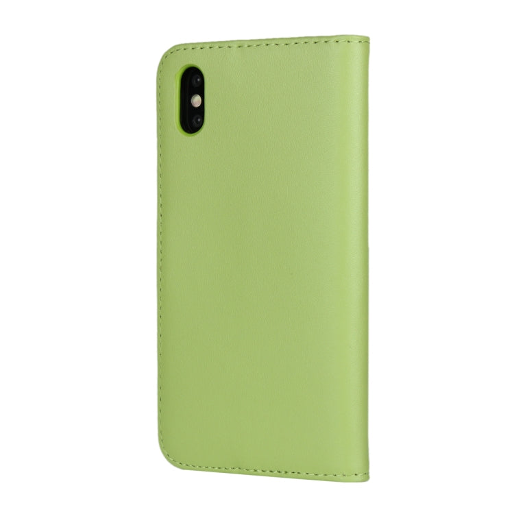 For iPhone X / XS Magnetic Clasp Horizontal Flip Leather Case with Bracket and Card Slot and Wallet