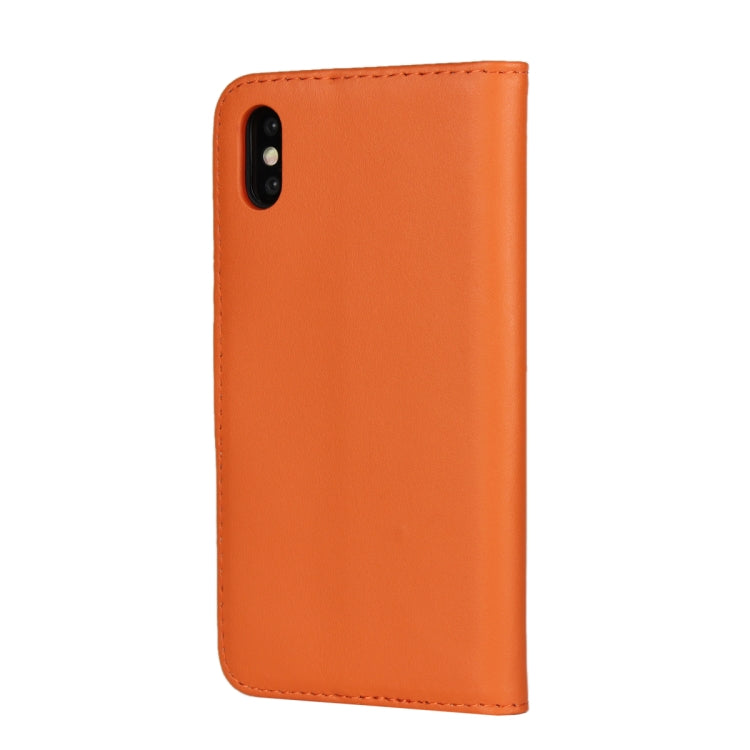 For iPhone X / XS Magnetic Clasp Horizontal Flip Leather Case with Bracket and Card Slot and Wallet