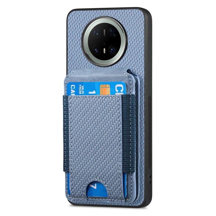 For Huawei Mate 70 Carbon Fiber Vertical Flip Wallet Stand Phone Case