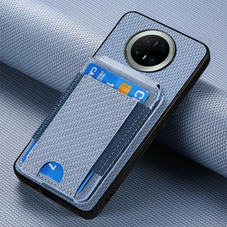 For Huawei Mate 70 Carbon Fiber Vertical Flip Wallet Stand Phone Case