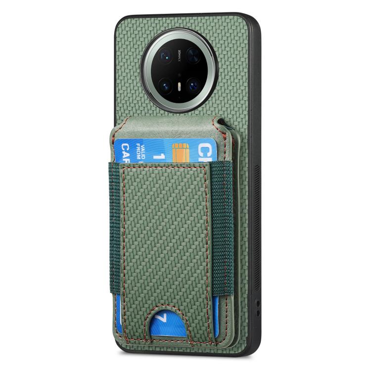 For Huawei Mate 70 Carbon Fiber Vertical Flip Wallet Stand Phone Case