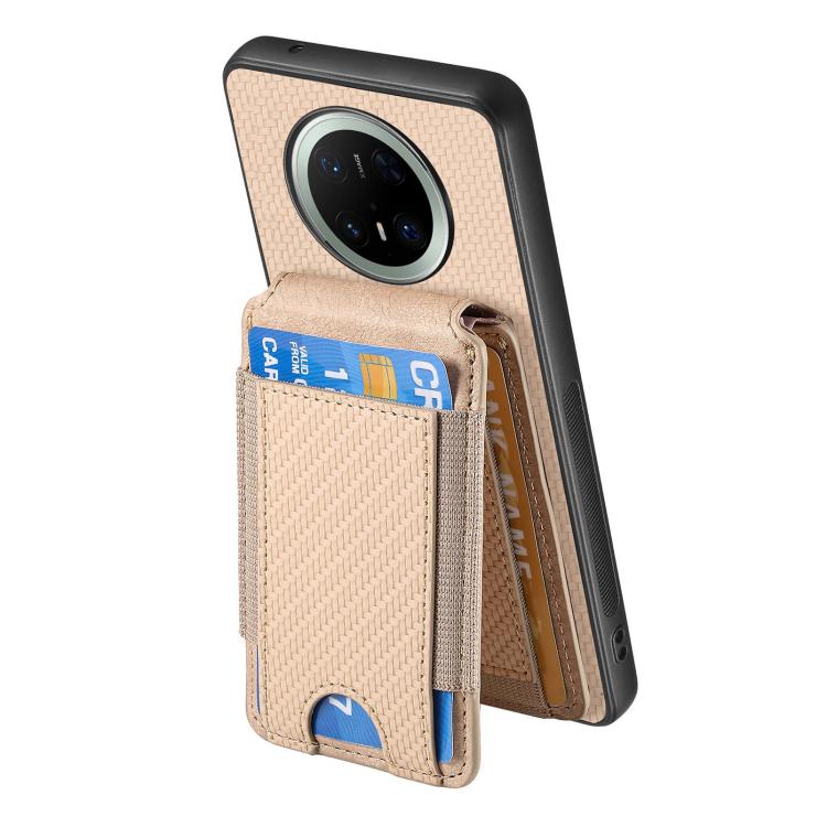 For Huawei Mate 70 Pro+ Carbon Fiber Vertical Flip Wallet Stand Phone Case