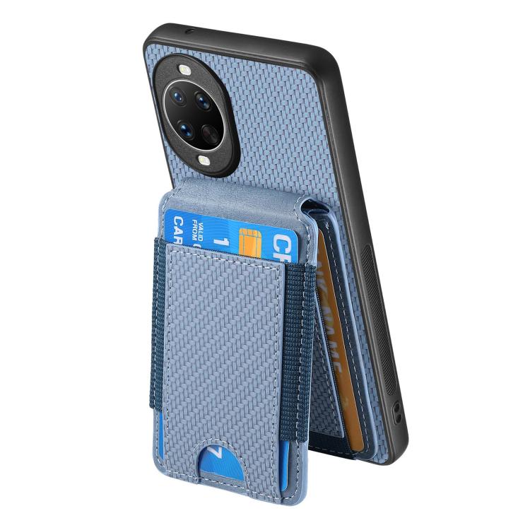 For Huawei nova 14 Pro Carbon Fiber Vertical Flip Wallet Stand Phone Case