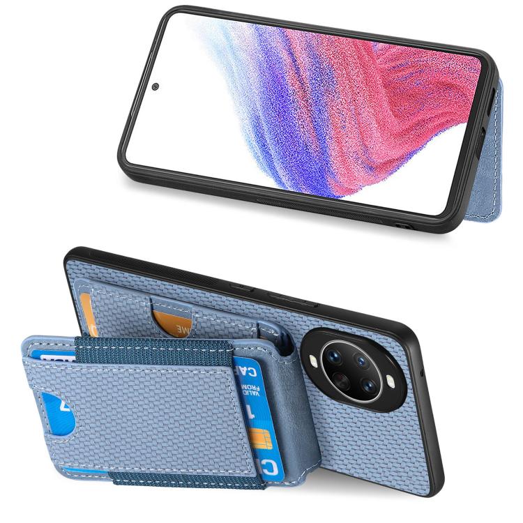 For Huawei nova 14 Pro Carbon Fiber Vertical Flip Wallet Stand Phone Case