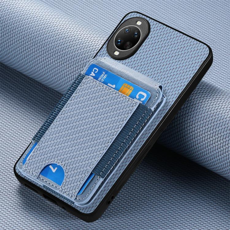 For Huawei nova 14 Pro Carbon Fiber Vertical Flip Wallet Stand Phone Case