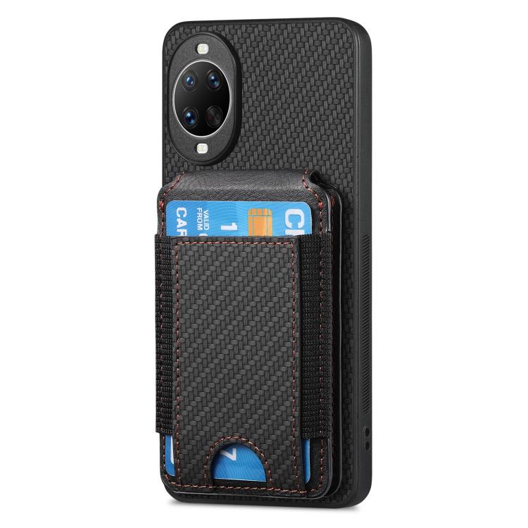For Huawei nova 14 Pro Carbon Fiber Vertical Flip Wallet Stand Phone Case
