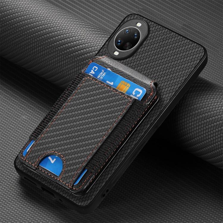 For Huawei nova 14 Pro Carbon Fiber Vertical Flip Wallet Stand Phone Case