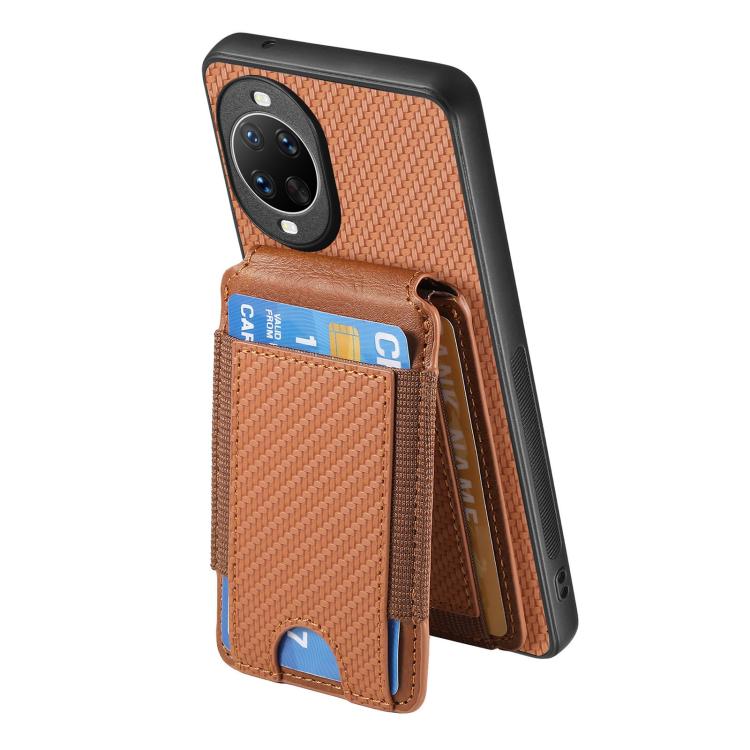 For Huawei nova 14 Pro Carbon Fiber Vertical Flip Wallet Stand Phone Case