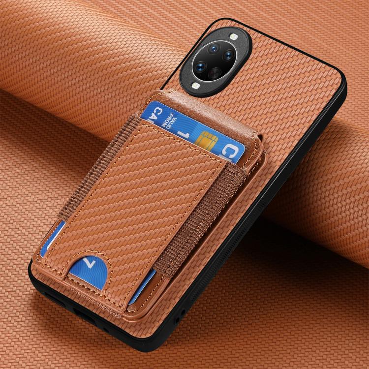 For Huawei nova 14 Pro Carbon Fiber Vertical Flip Wallet Stand Phone Case