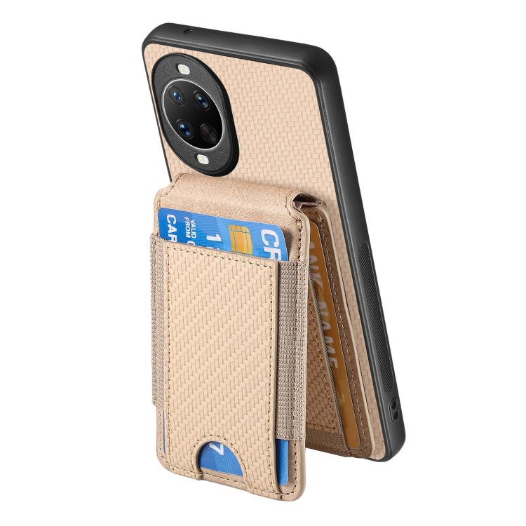 For Huawei nova 14 Pro Carbon Fiber Vertical Flip Wallet Stand Phone Case