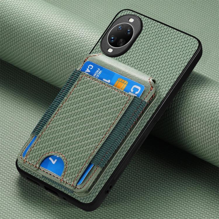 For Huawei nova 14 Pro Carbon Fiber Vertical Flip Wallet Stand Phone Case
