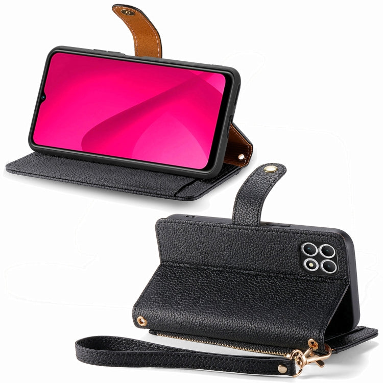 For T-Mobile T Phone 2 Pro 5G Love Zipper Lanyard Leather Phone Case