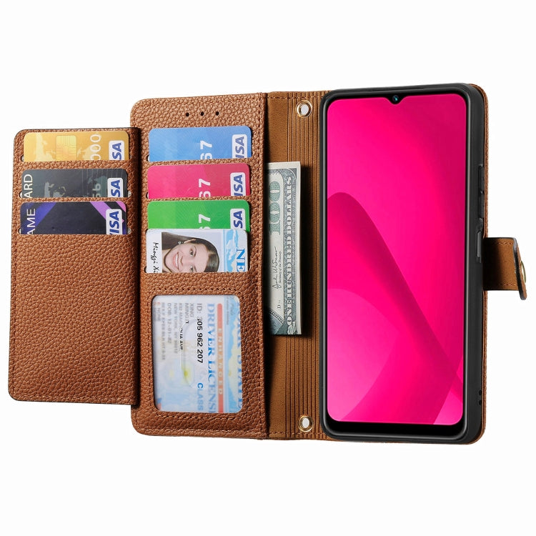 For T-Mobile T Phone 2 Pro 5G Love Zipper Lanyard Leather Phone Case