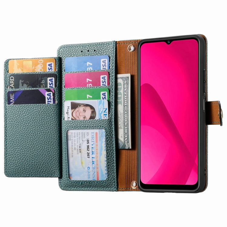 For T-Mobile T Phone 2 5G Love Zipper Lanyard Leather Phone Case