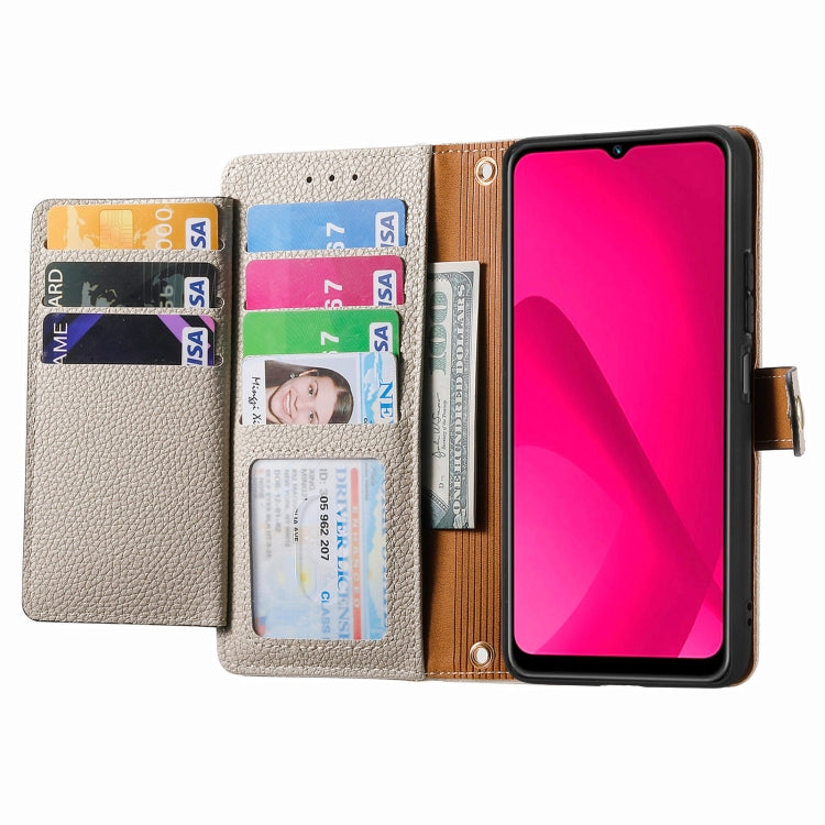 For T-Mobile T Phone 2 5G Love Zipper Lanyard Leather Phone Case