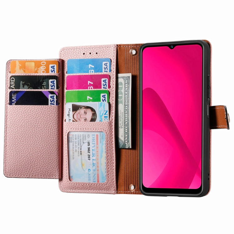 For T-Mobile T Phone 2 5G Love Zipper Lanyard Leather Phone Case