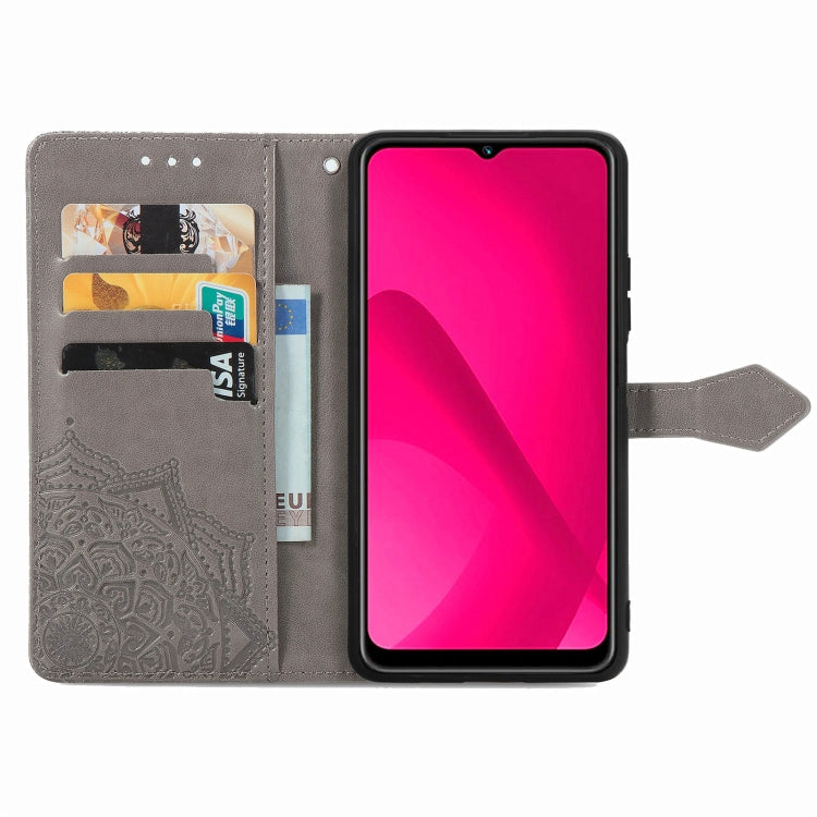 For T-Mobile T Phone 2 5G Mandala Flower Embossed Leather Phone Case