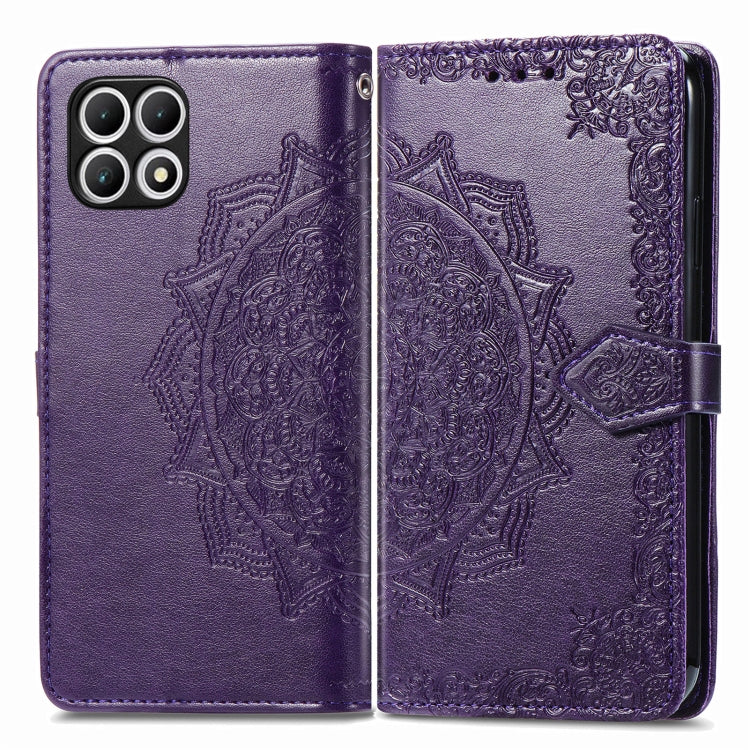 For T-Mobile REVVL 7 5G Mandala Flower Embossed Leather Phone Case