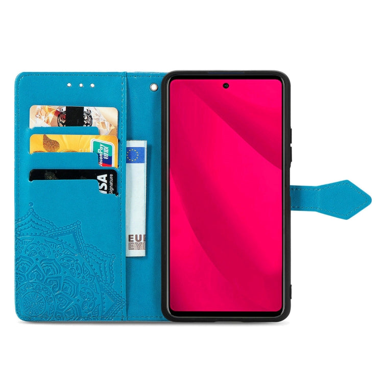 For T-Mobile REVVL 7 Pro 5G Mandala Flower Embossed Leather Phone Case