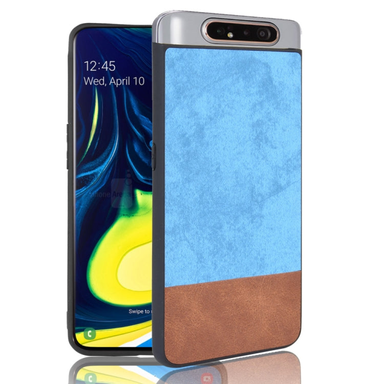 Shockproof Color Matching Denim PC + PU + TPU Protective Case for Galaxy A80/A90