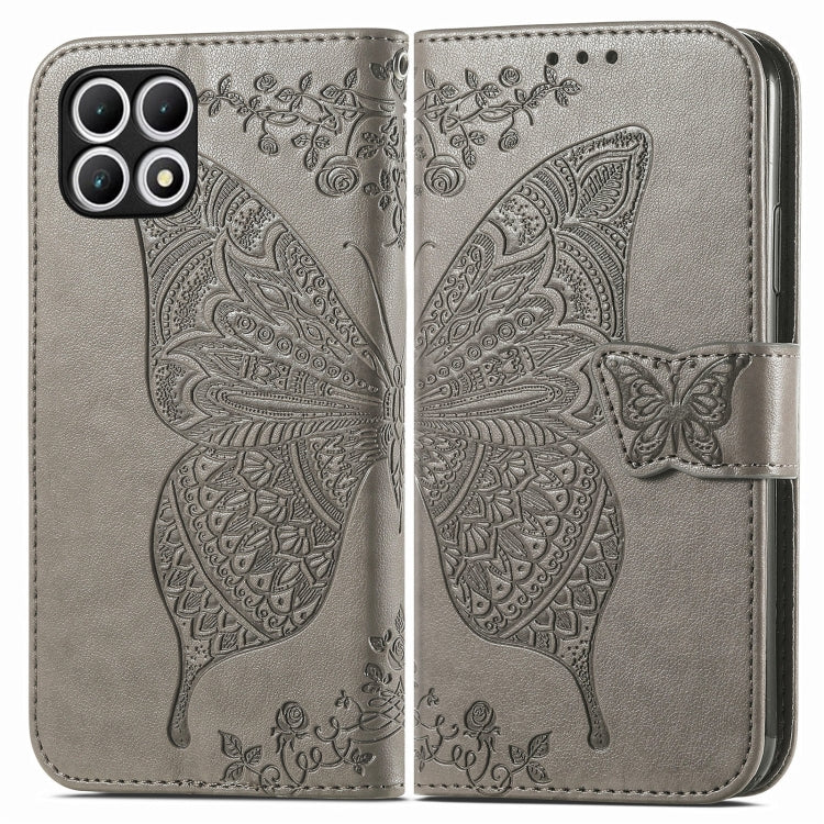 For T-Mobile T Phone 2 5G Butterfly Love Flower Embossed Leather Phone Case