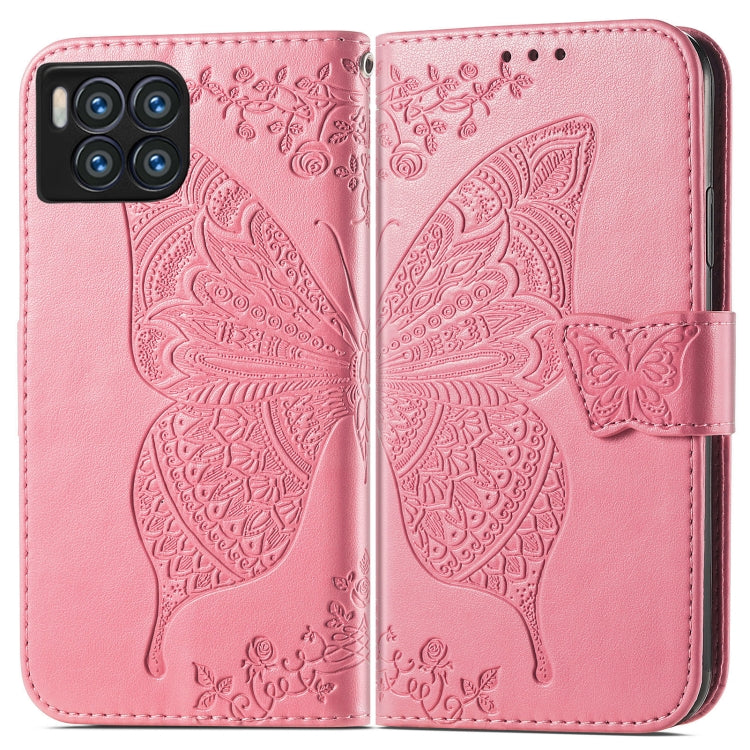 For T-Mobile REVVL 7 Pro 5G Butterfly Love Flower Embossed Leather Phone Case