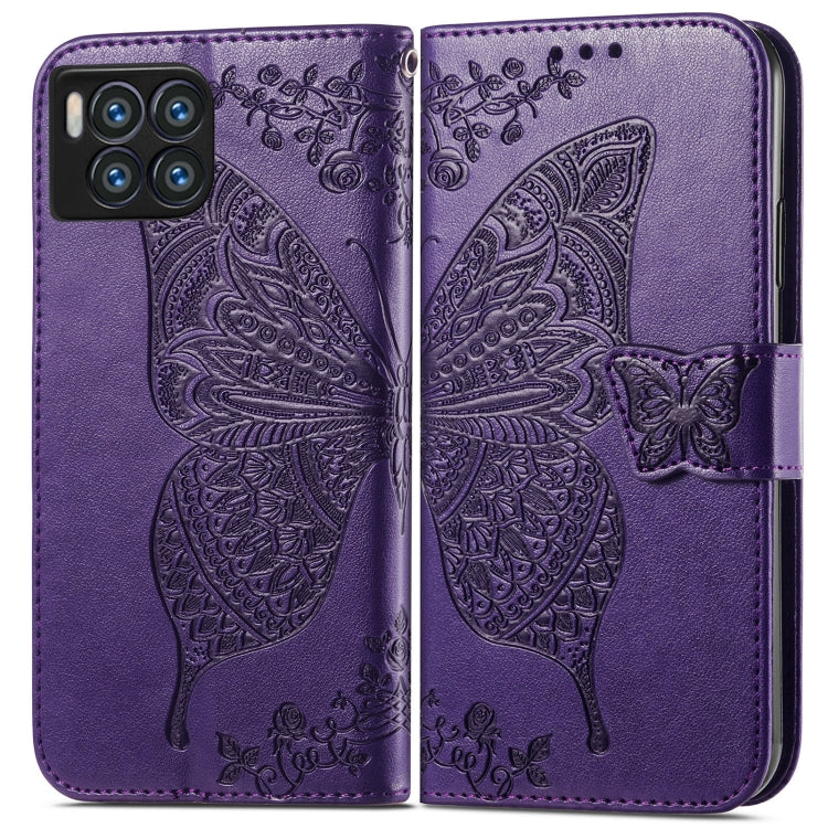 For T-Mobile REVVL 7 Pro 5G Butterfly Love Flower Embossed Leather Phone Case
