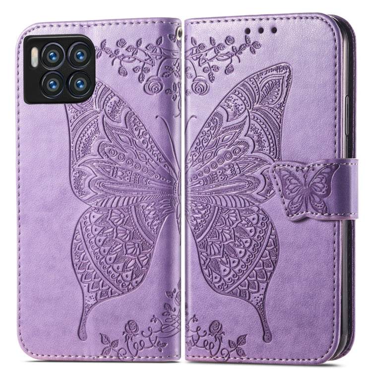 For T-Mobile REVVL 7 Pro 5G Butterfly Love Flower Embossed Leather Phone Case