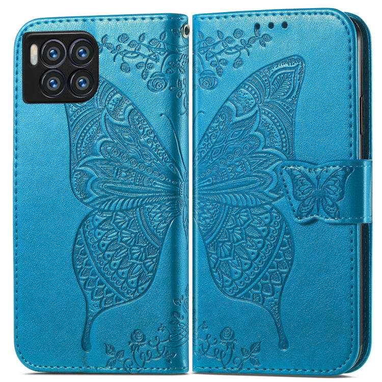 For T-Mobile REVVL 7 Pro 5G Butterfly Love Flower Embossed Leather Phone Case