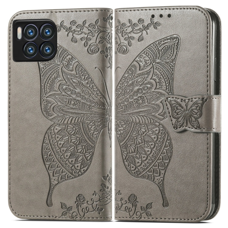 For T-Mobile REVVL 7 Pro 5G Butterfly Love Flower Embossed Leather Phone Case