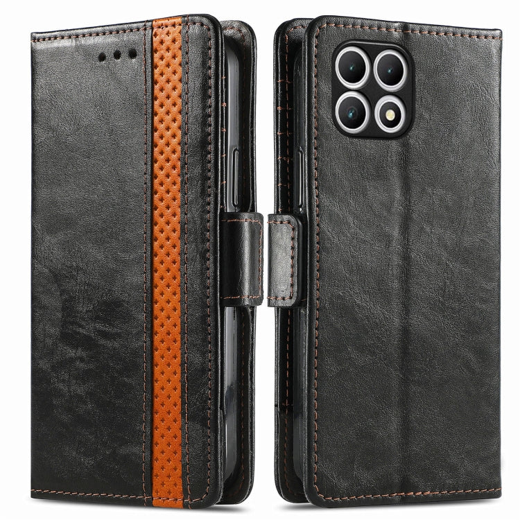 For T-Mobile REVVL 7 5G CaseNeo Splicing Dual Magnetic Buckle Leather Phone Case