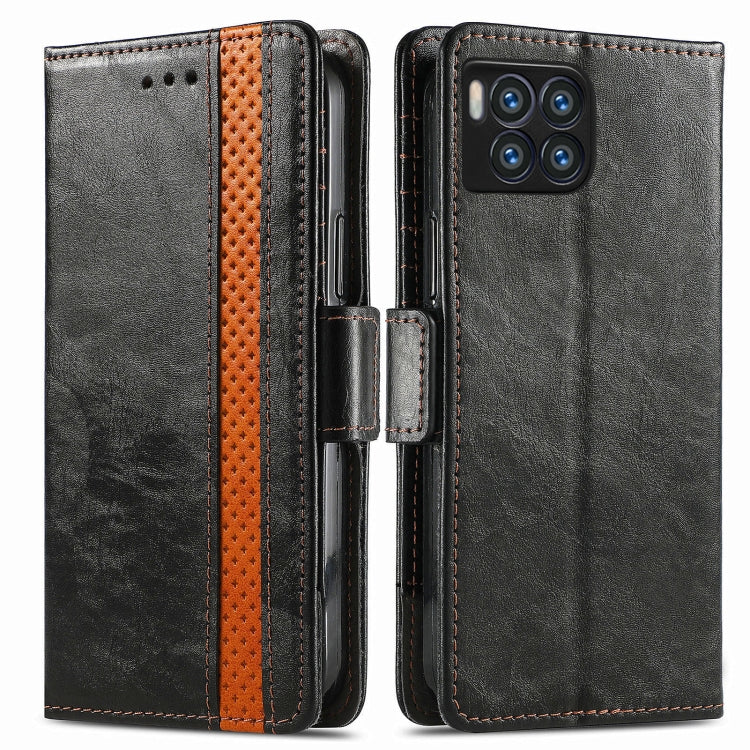 For T-Mobile REVVL 7 Pro 5G CaseNeo Splicing Dual Magnetic Buckle Leather Phone Case
