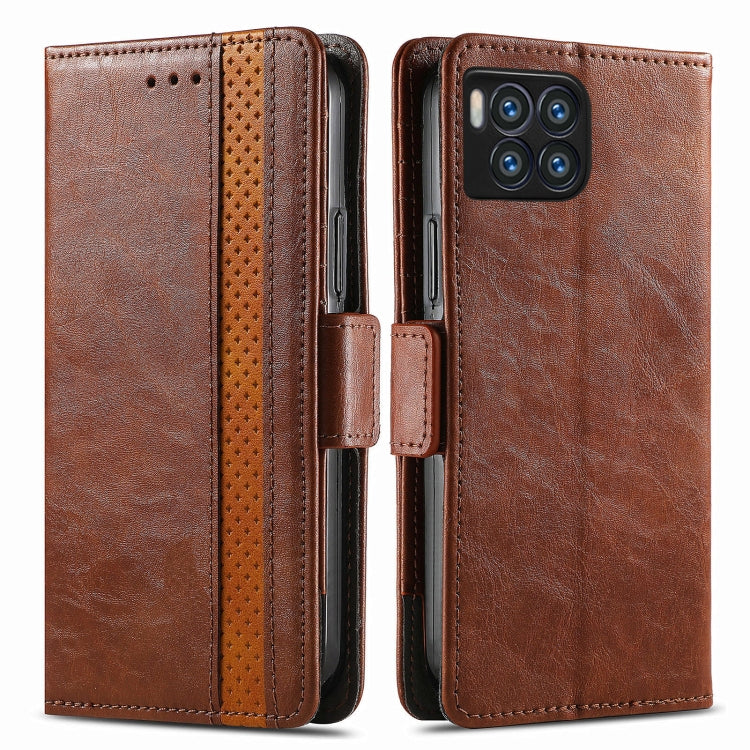 For T-Mobile REVVL 7 Pro 5G CaseNeo Splicing Dual Magnetic Buckle Leather Phone Case