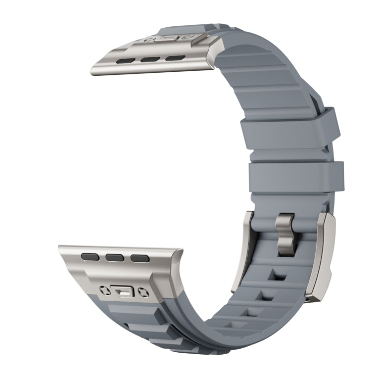 For Apple Watch Ultra 2 49mm Metal Connector Silicone Watch Band