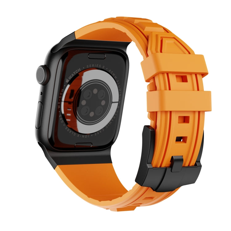 For Apple Watch Ultra 49mm Metal Connector Silicone Watch Band