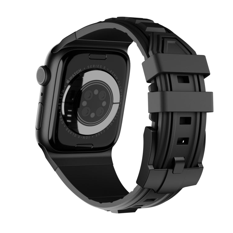 For Apple Watch Series 3 42mm Metal Connector Silicone Watch Band