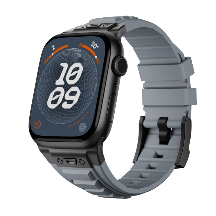 For Apple Watch Series 3 42mm Metal Connector Silicone Watch Band
