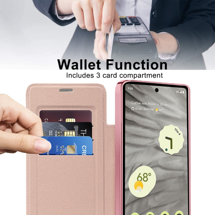 For Google Pixel 7a Shield Magsafe RFID Anti-theft Rhombus Leather Phone Case