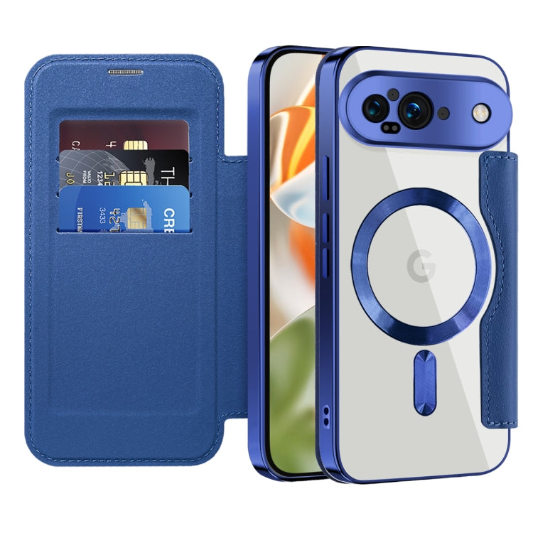 For Google Pixel 9 Shield Magsafe RFID Anti-theft Rhombus Leather Phone Case