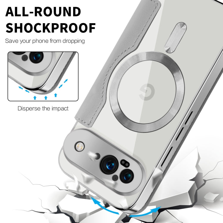 For Google Pixel 9 Shield Magsafe RFID Anti-theft Rhombus Leather Phone Case