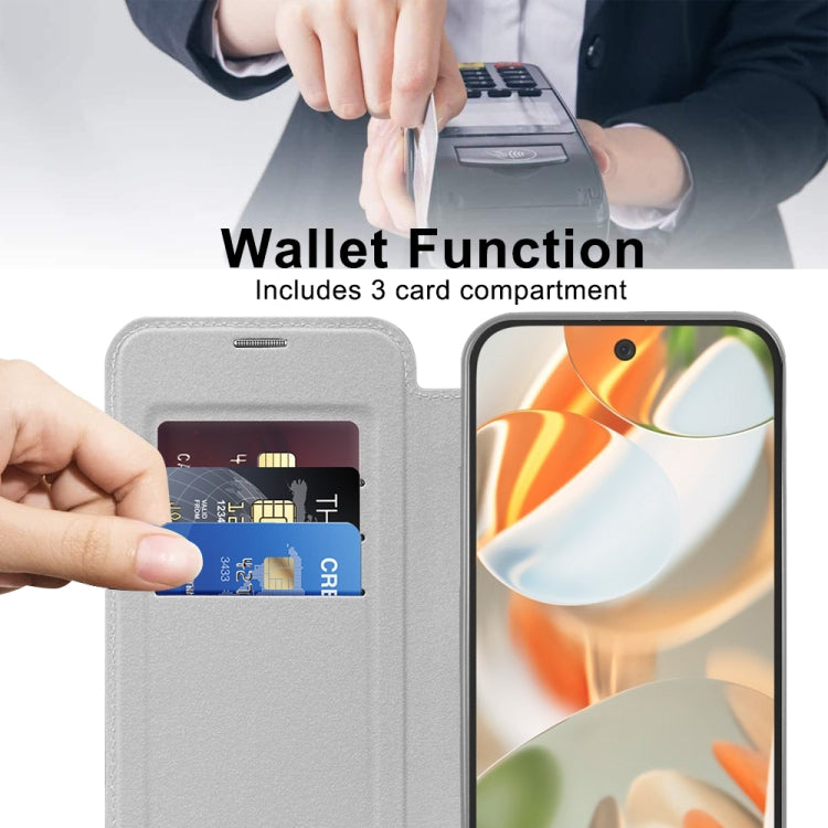 For Google Pixel 9 Pro Shield Magsafe RFID Anti-theft Rhombus Leather Phone Case
