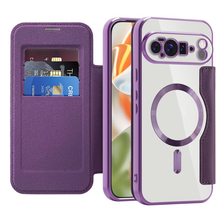 For Google Pixel 10 Pro XL Shield Magsafe RFID Anti-theft Rhombus Leather Phone Case