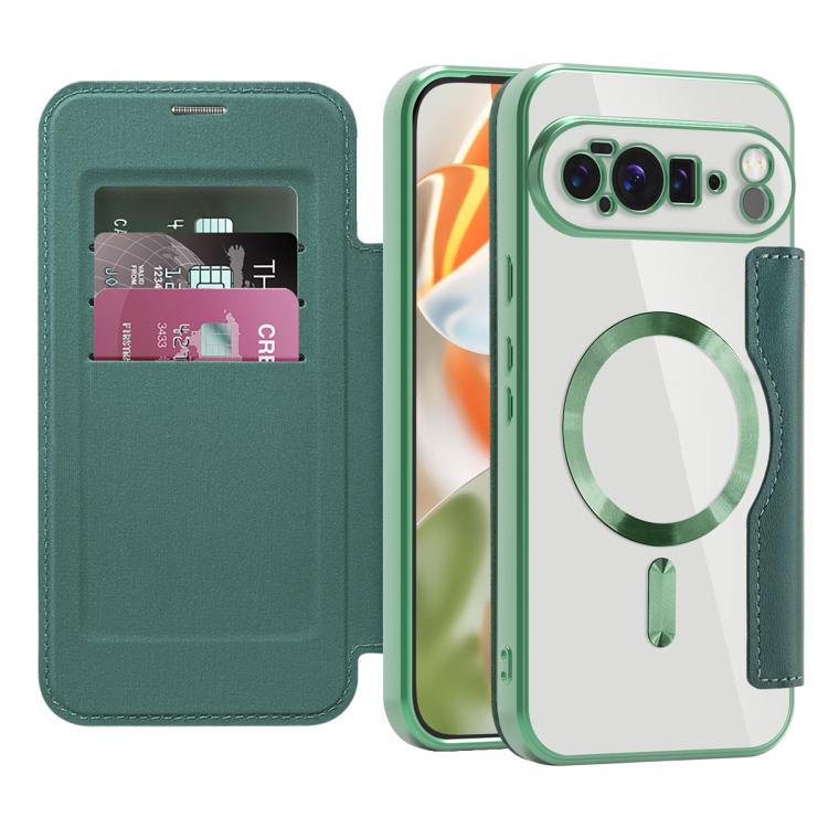 For Google Pixel 10 Pro XL Shield Magsafe RFID Anti-theft Rhombus Leather Phone Case