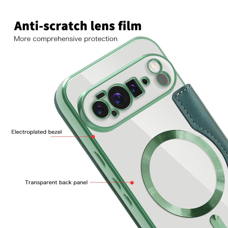 For Google Pixel 10 Pro XL Shield Magsafe RFID Anti-theft Rhombus Leather Phone Case