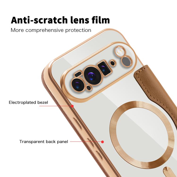 For Google Pixel 10 Pro XL Shield Magsafe RFID Anti-theft Rhombus Leather Phone Case