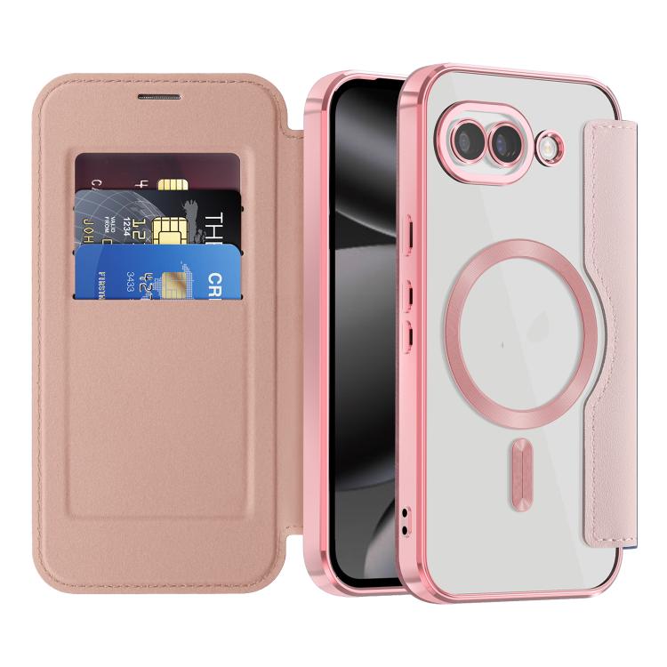 For Google Pixel 10a Shield Magsafe RFID Anti-theft Rhombus Leather Phone Case