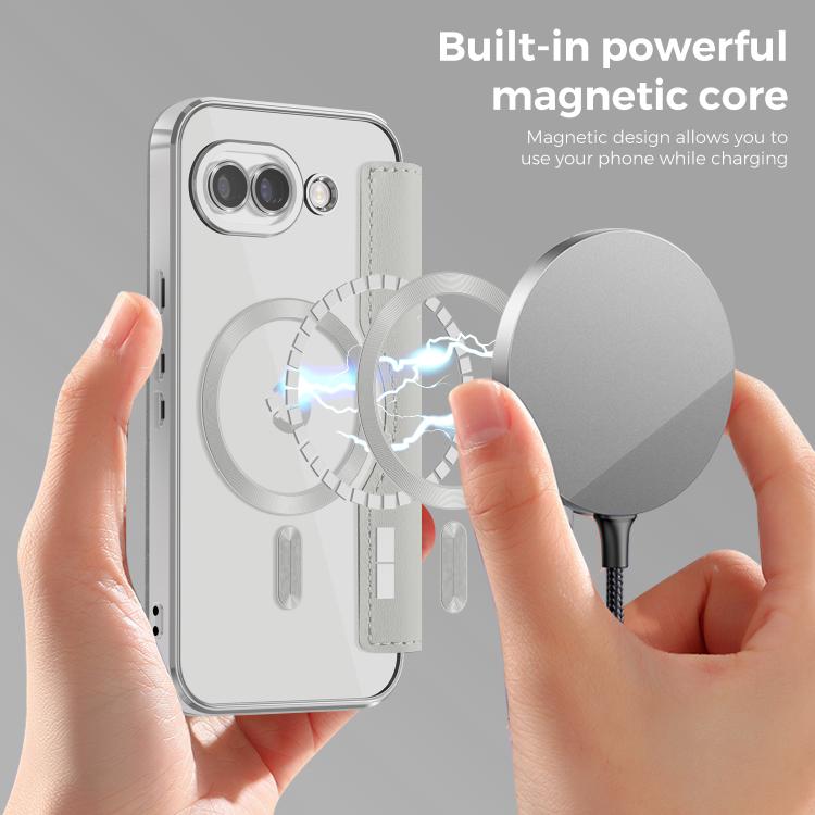 For Google Pixel 10a Shield Magsafe RFID Anti-theft Rhombus Leather Phone Case